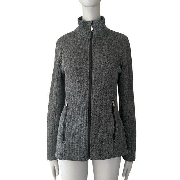 SPYDER Endur Full Zip Mid Weight Fleece Lined Sweater Jacket Winter Grey Size M - Picture 16 of 16